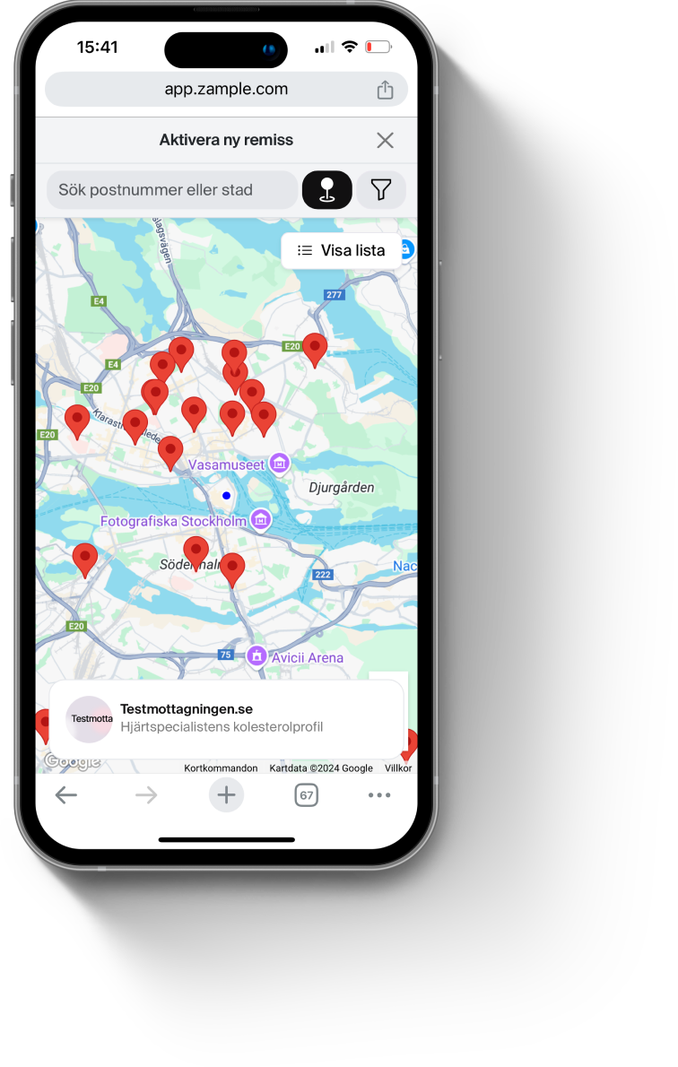 Aktivera remiss och välj mottagning