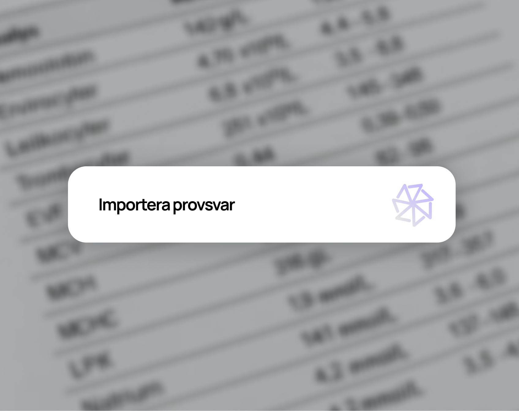 Importera dina provsvar från andra vårdgivare